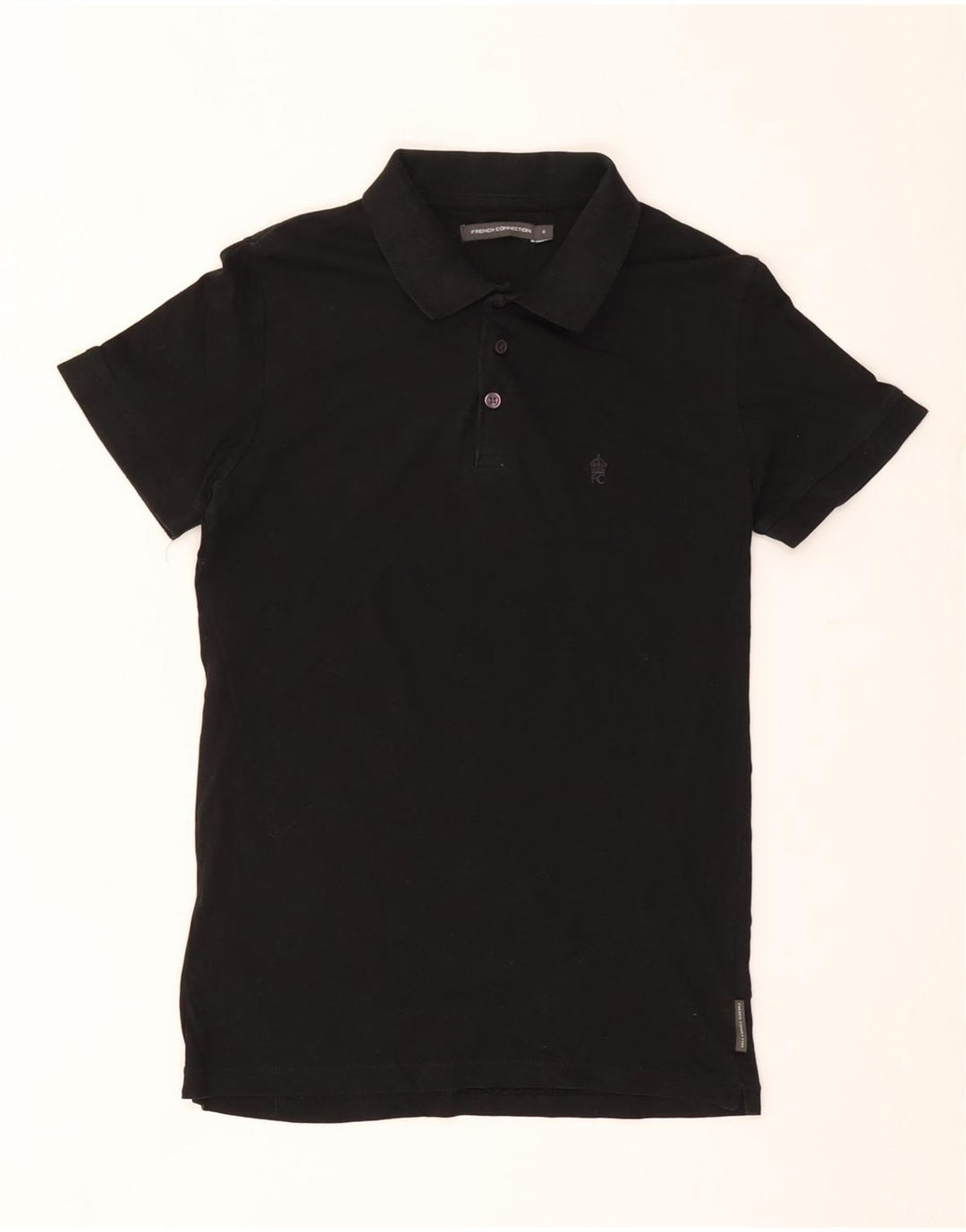 Tricou polo pentru bărbați French Connection, bumbac negru mic