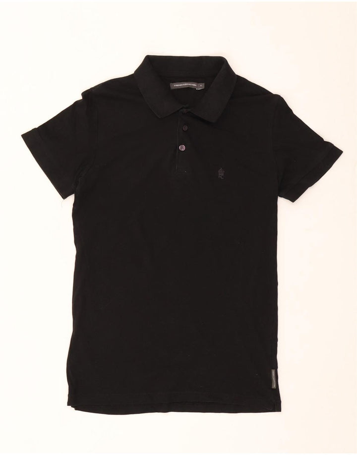 Tricou polo pentru bărbați French Connection, bumbac negru mic