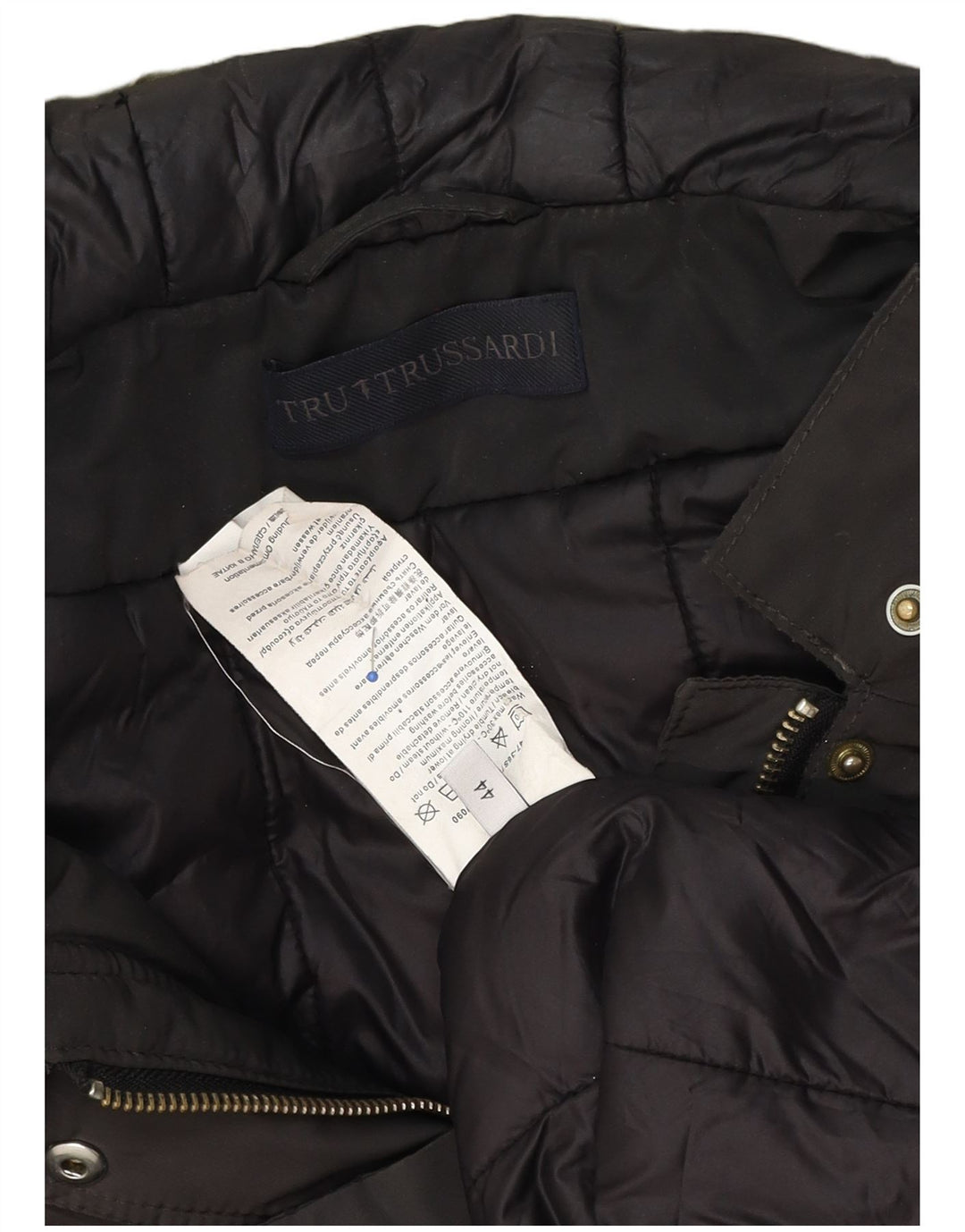 Palton căptușit supradimensionat pentru femei Trussardi, IT 44, nailon maro mediu