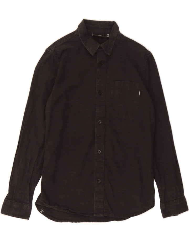 VANS Boys Flannel Shirt 10-11 Years Medium  Black Pinstripe Cotton Vintage Vans and Second-Hand Vans from Messina Hembry 