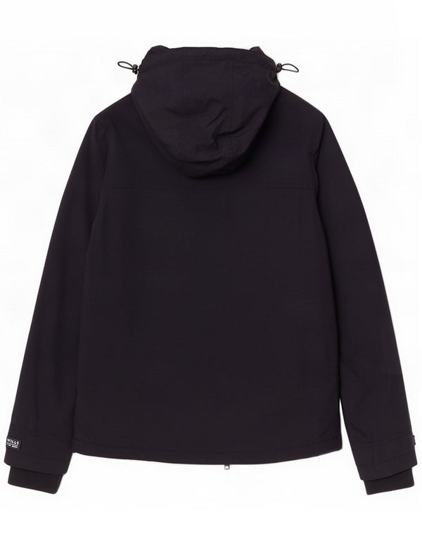 Jack Wills Womens Hooded Windbreaker Jacket UK 8 Small Navy Blue Nylon