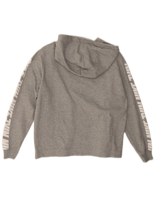 Pulover cu glugă supradimensionat pentru femei Nike, UK 14, bumbac gri mediu