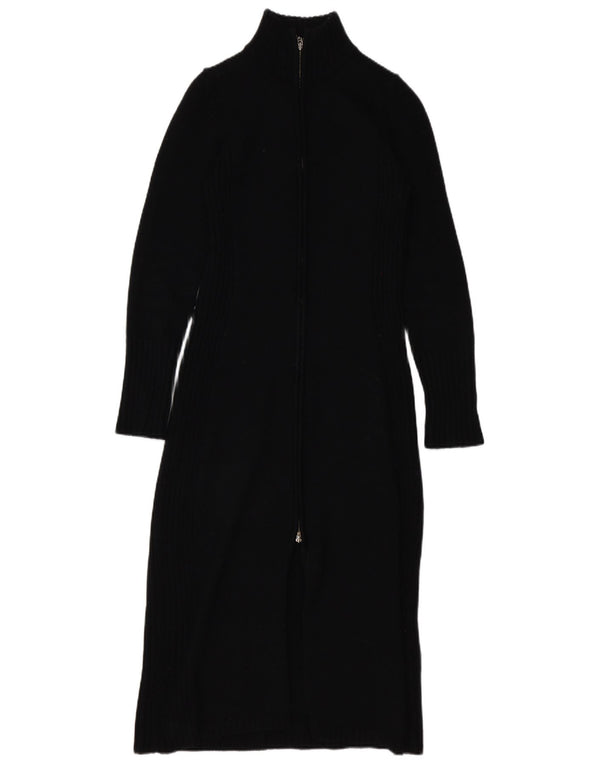 Oasis Womens Long Sleeve Jumper Dress UK 8 Small Black Acrylic