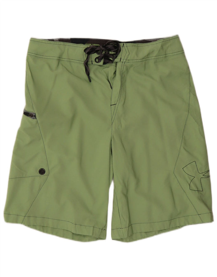 Pantaloni scurți de înot grafic pentru bărbați UNDER ARMOUR Poliester verde mare