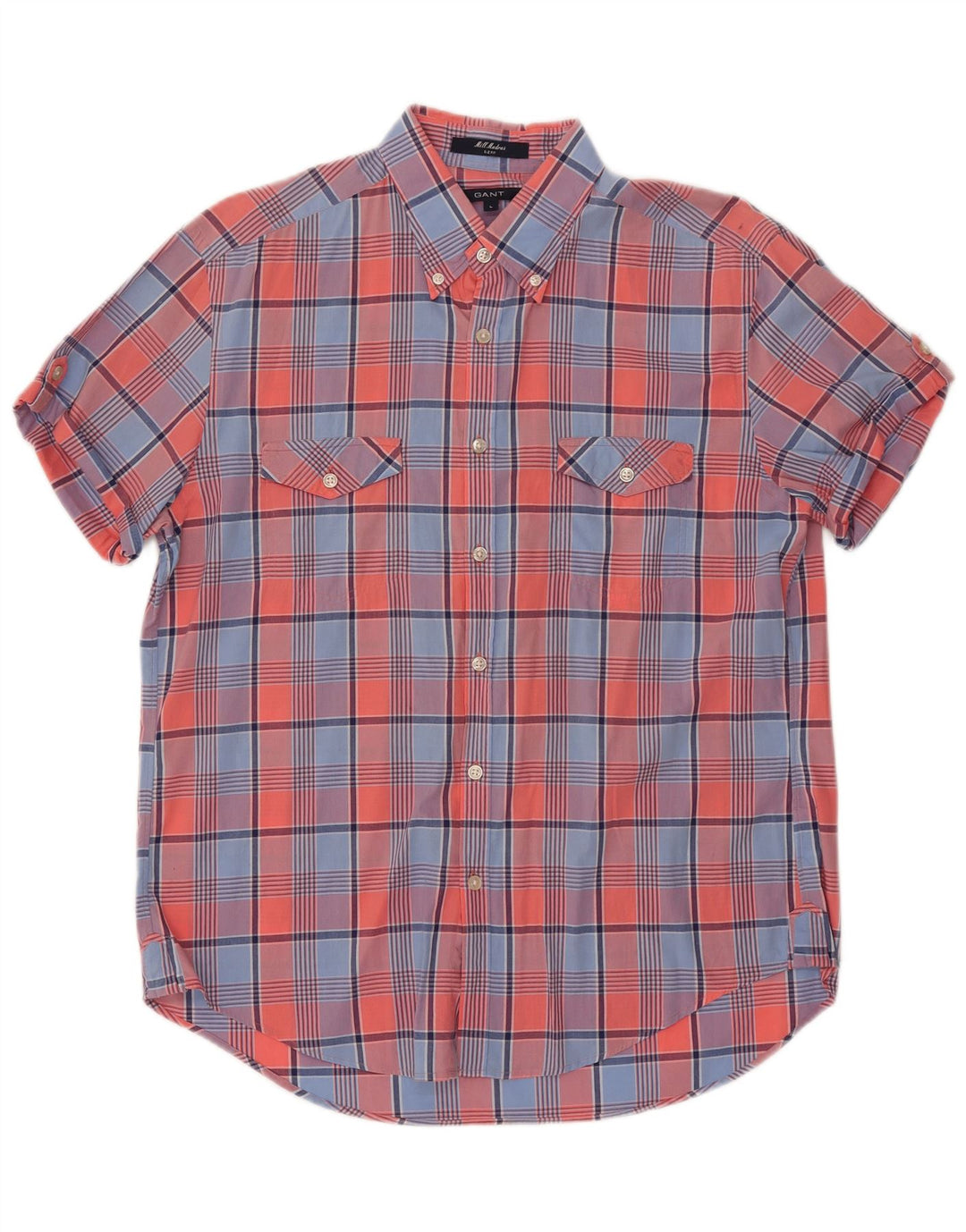 Cămașă cu mânecă scurtă pentru bărbați Gant E-Z Fit, mare, multicoloră, din bumbac