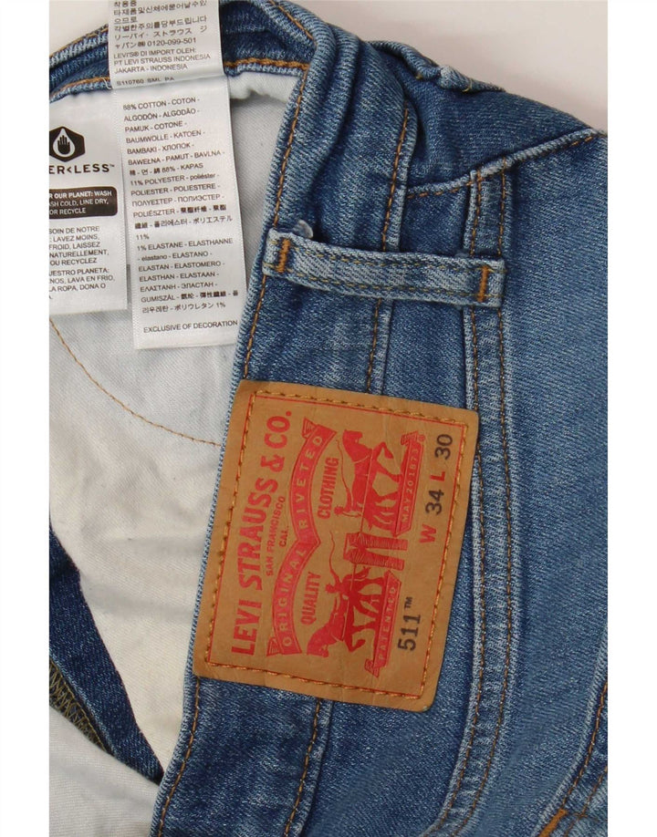 Blugi Levi's 511 Slim pentru bărbați W34 L30 Bumbac albastru