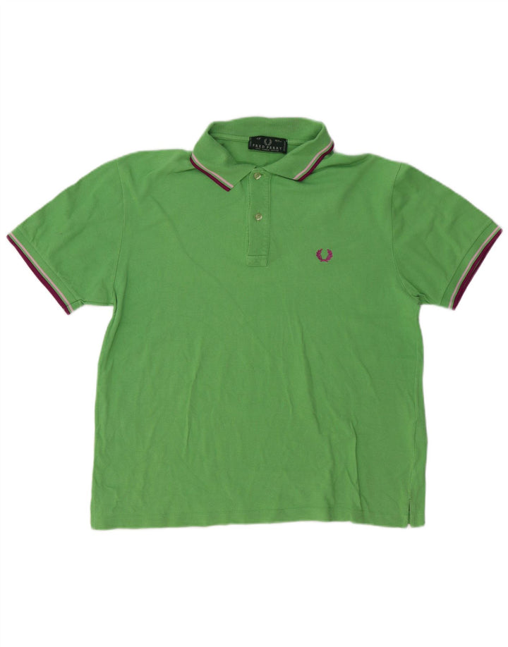 FRED PERRY Tricou polo pentru bărbați, bumbac verde mediu