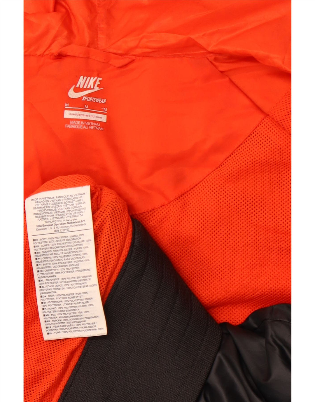 Jachetă de trening cu glugă NIKE pentru bărbați, negru mediu, poliester bloc de culoare