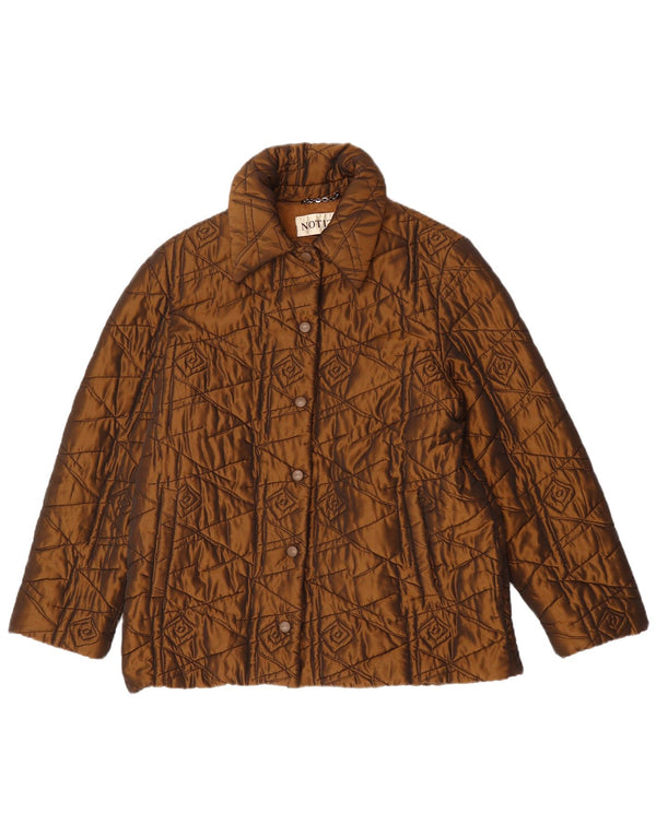 MARIELLA BURANI Jachetă matlasată Notizie pentru femei UK 14 Maro mare