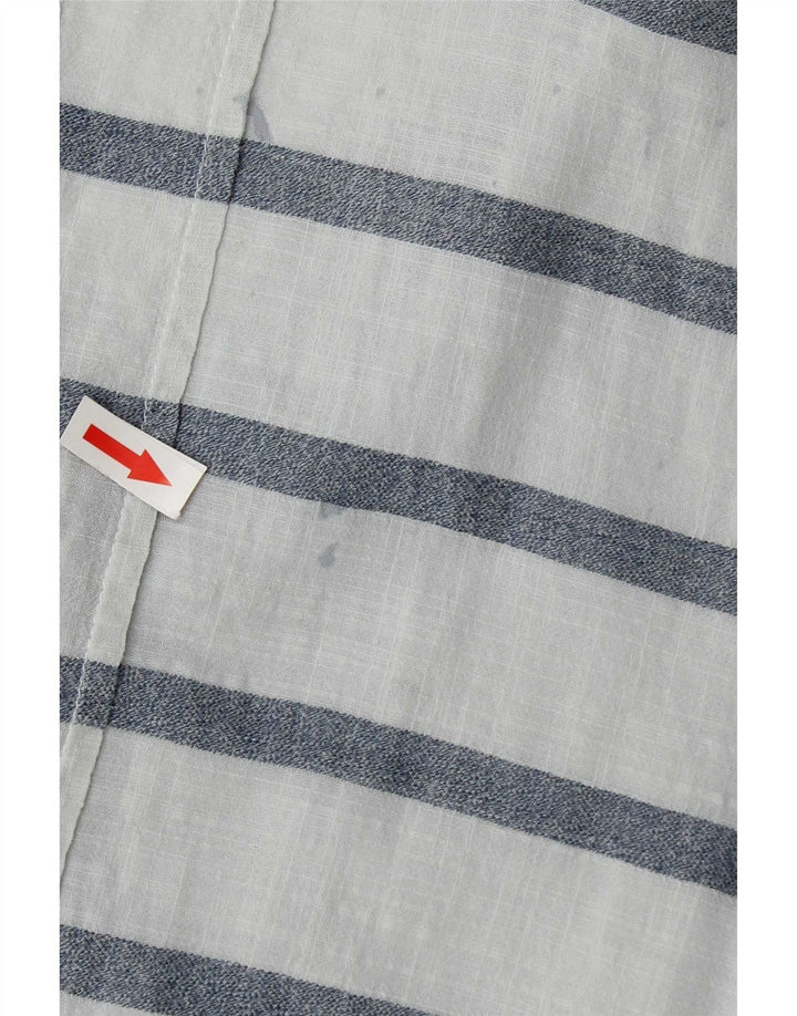 Bluză supradimensionată pentru femei Zara UK 18 XL cu dungi albastre