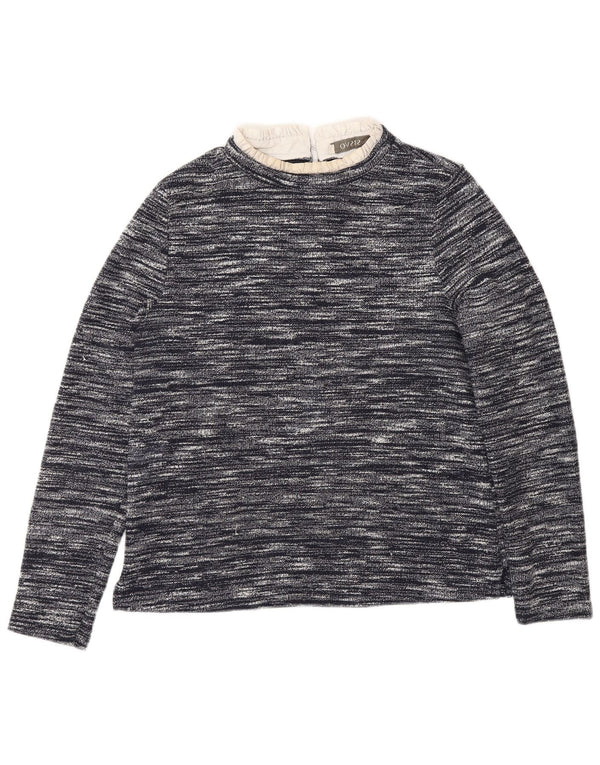 Oasis Top pentru femei cu mânecă lungă UK 12 Medium Bleumarin Pete