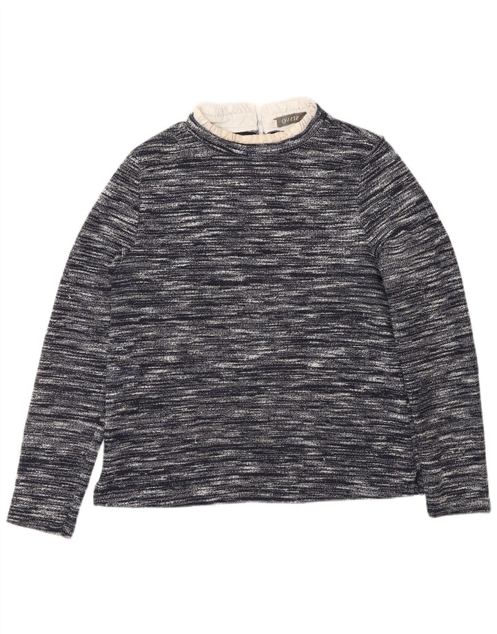 Oasis Top pentru femei cu mânecă lungă UK 12 Medium Bleumarin Pete