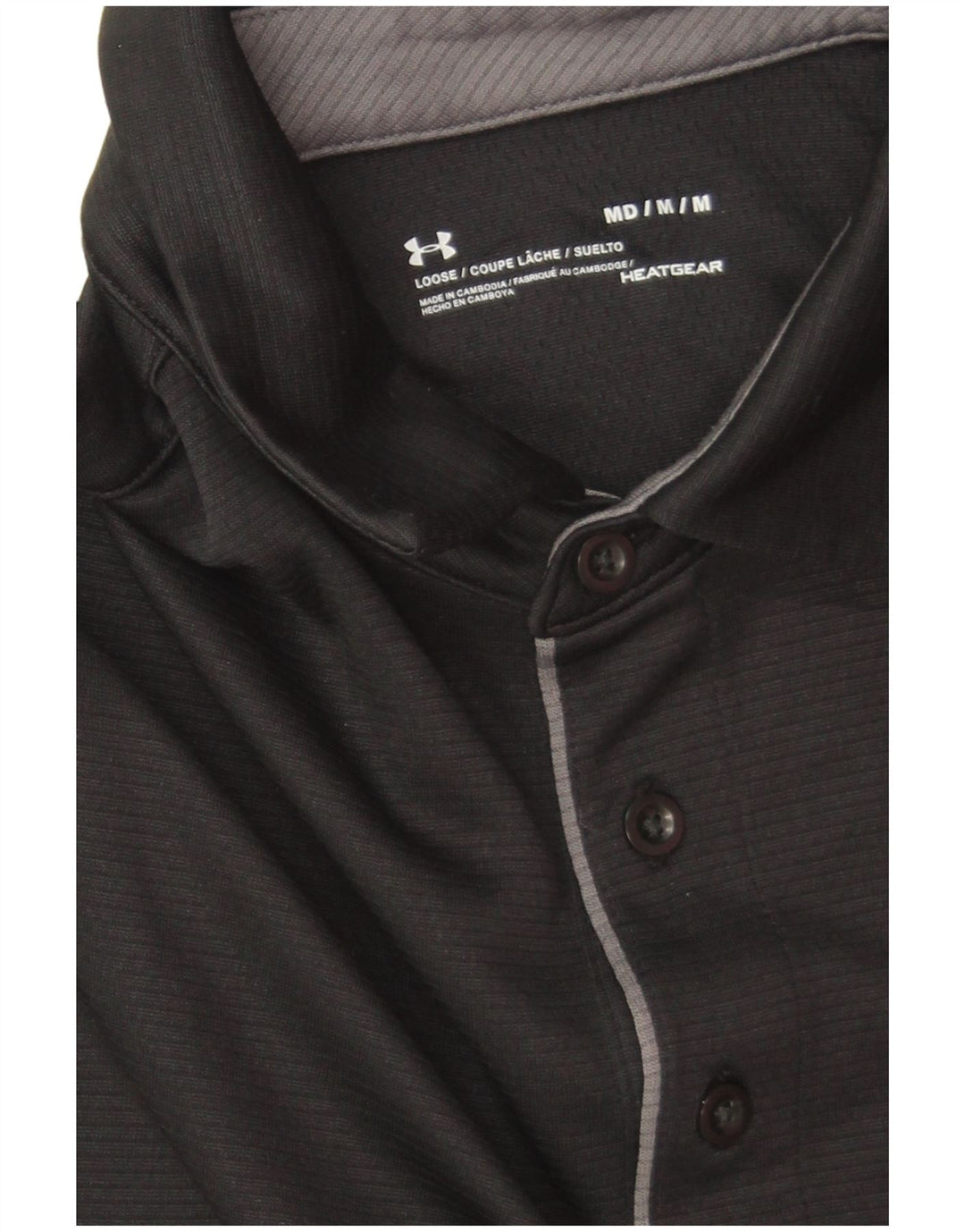 Cămașă polo Under Armour pentru bărbați Heat Gear loose fit, mediu negru