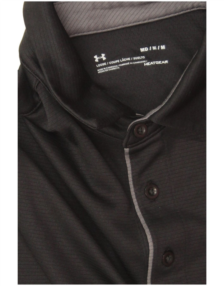 Cămașă polo Under Armour pentru bărbați Heat Gear loose fit, mediu negru