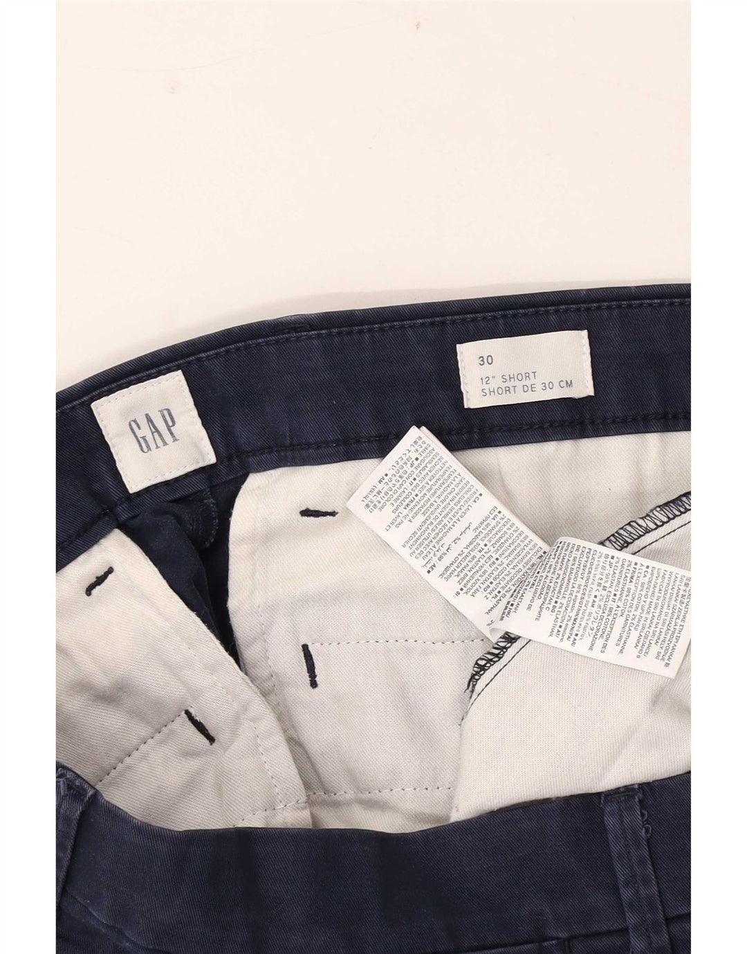 Pantaloni scurți chino pentru bărbați Gap W30, bumbac, albastru bleumarin mediu