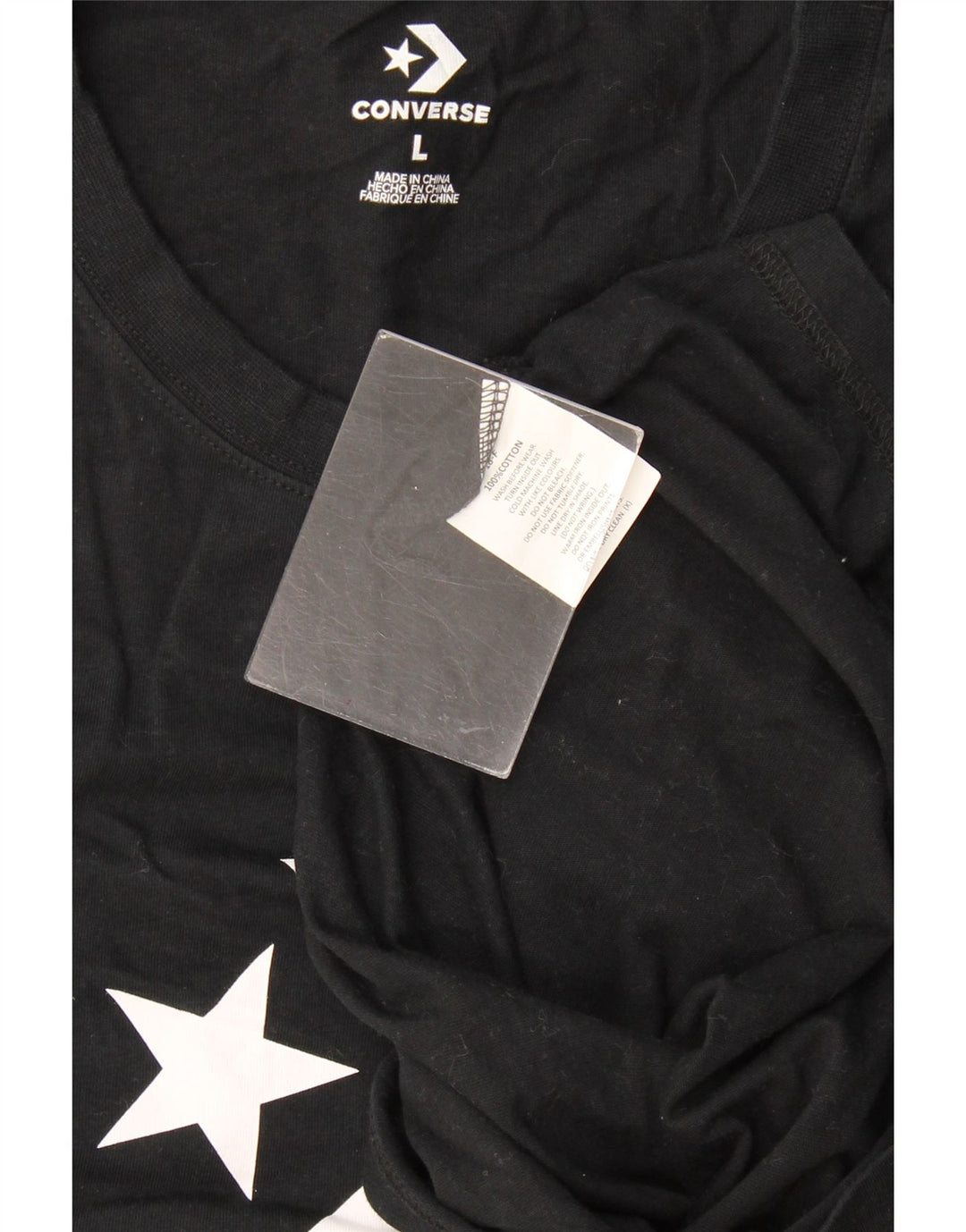 Vestă grafică Converse pentru bărbați, mare, bumbac, negru