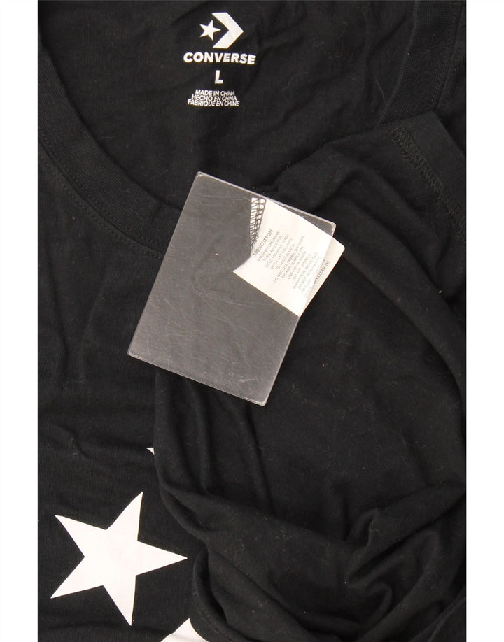 Vestă grafică Converse pentru bărbați, mare, bumbac, negru