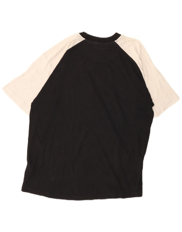 Tricou cu grafică Fila pentru bărbați Top mare, negru, color block, bumbac