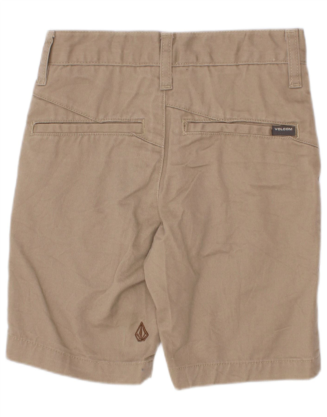 Pantaloni scurți chino pentru băieți Volcom 7-8 ani W22 bumbac bej