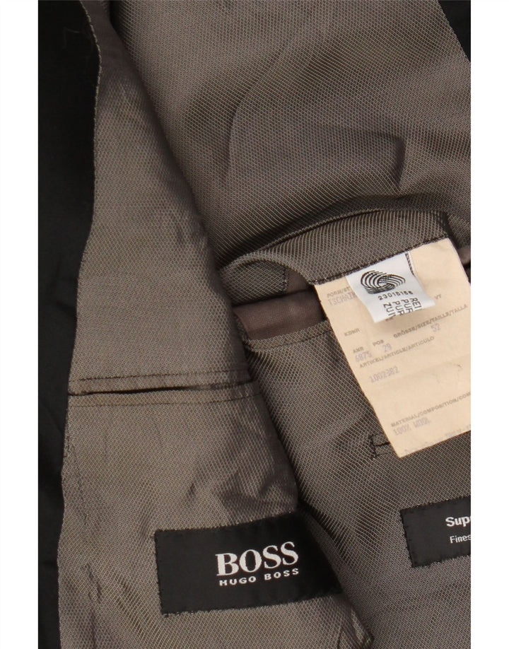 Jachetă blazer pentru bărbați Hugo Boss IT 52 XL Lână neagră