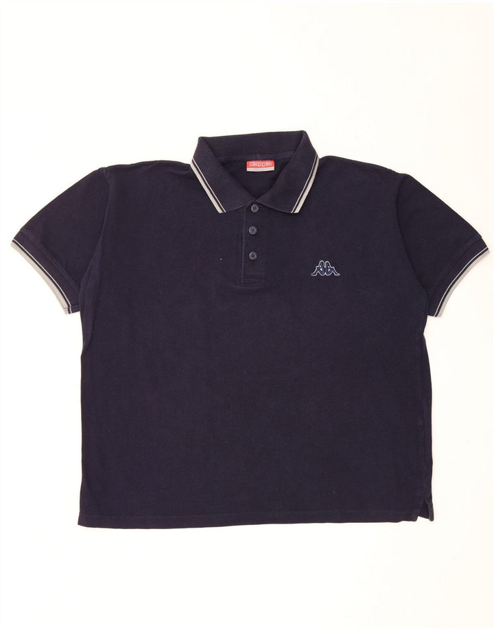Cămașă polo pentru bărbați Kappa, mare, bleumarin, bumbac