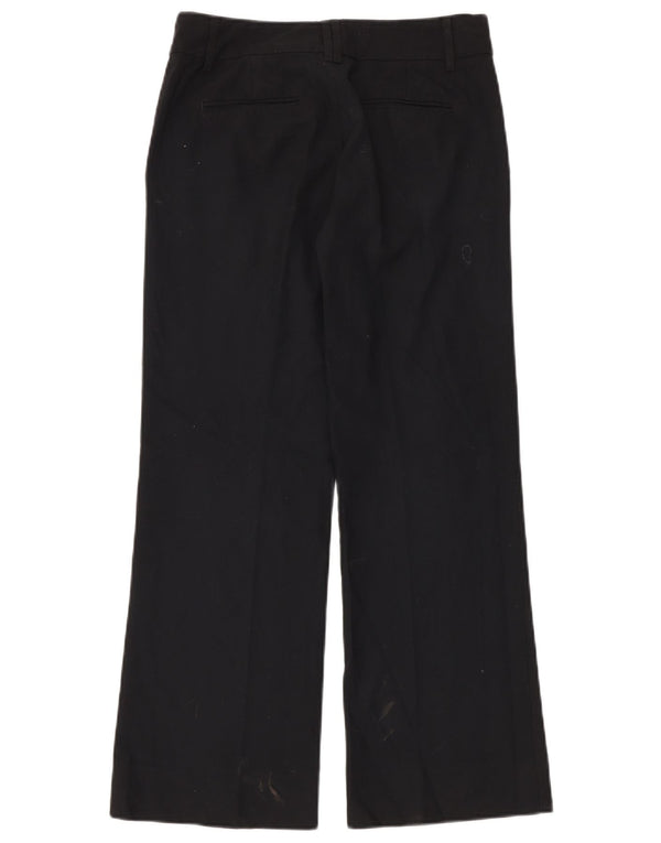 Pantaloni chino pentru femei cu picioare largi Zara EU 38 Mici L28 L29 Poliester negru