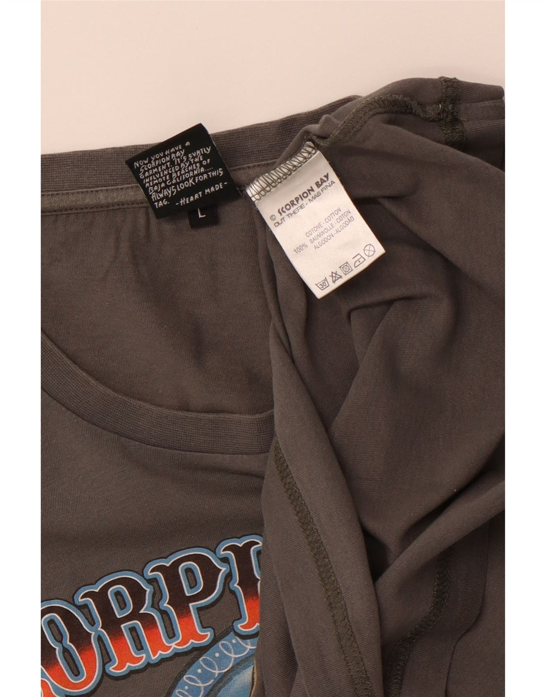 SCORPION BAY Tricou grafic pentru bărbați Top mare bumbac gri