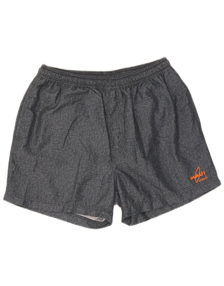 Pantaloni scurți sport vintage pentru bărbați, mari, gri, poliester