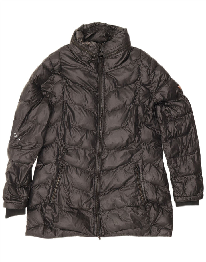 Jachetă căptușită cu glugă Barbour pentru femei UK 16 Poliamidă neagră mare