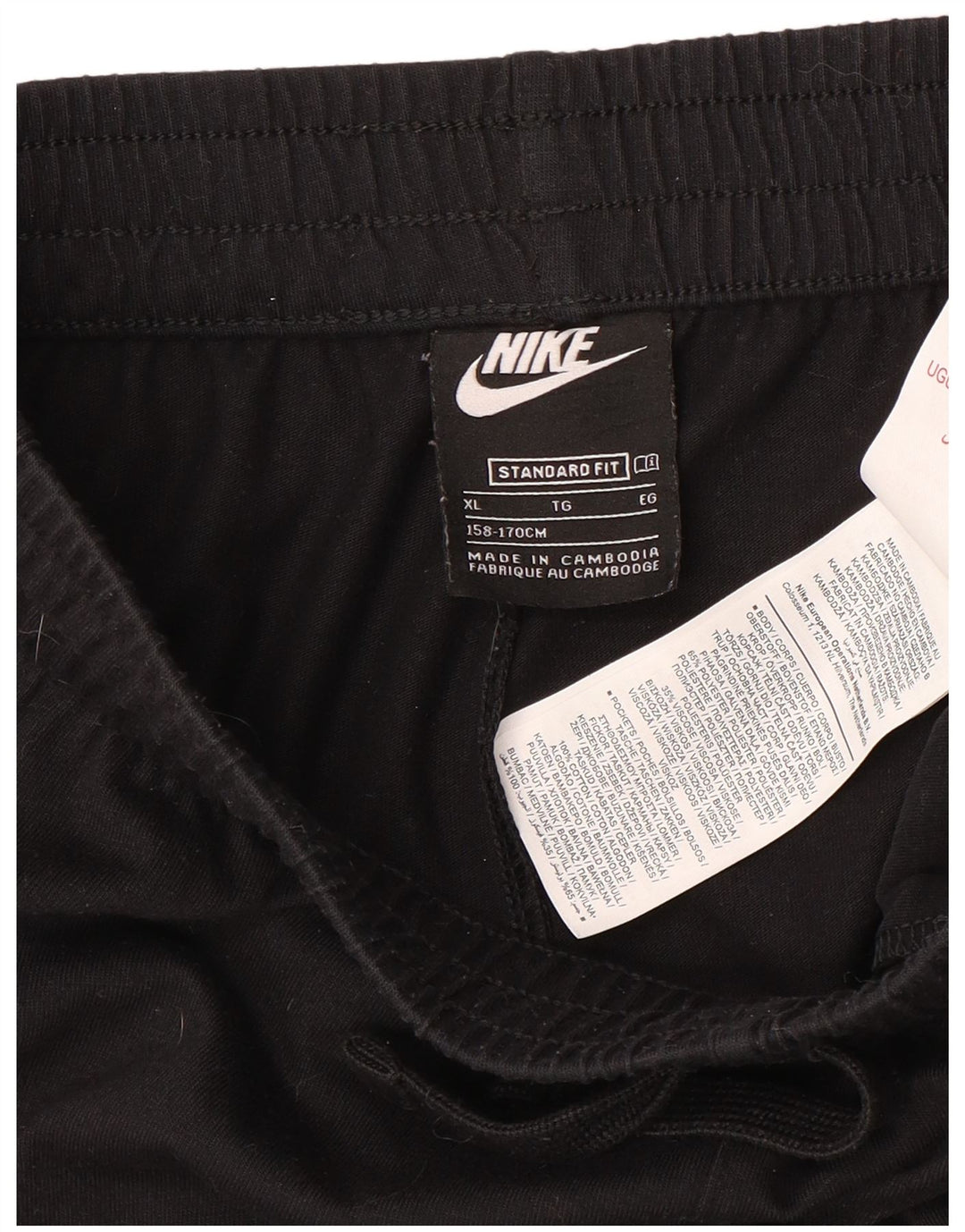 Pantaloni scurți sport NIKE pentru băieți, cu ajustare standard, 13-14 ani, XL, poliester negru