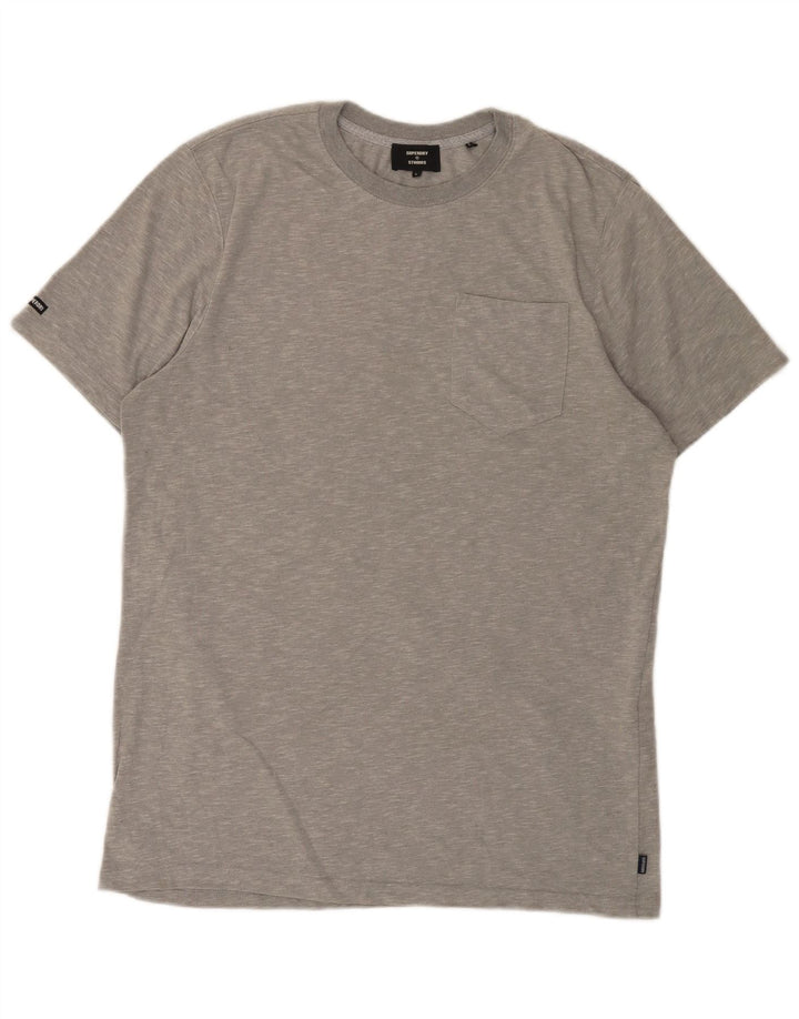 Tricou Superdry pentru bărbați Top mare din bumbac cu pete gri