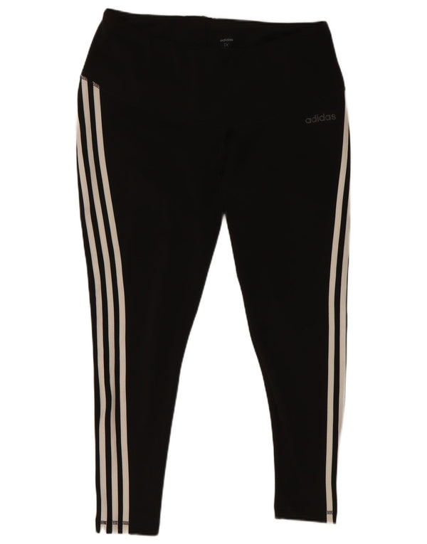 Adidas Climalite Crop Leggings pentru femei UK 20/22 XL Poliester negru