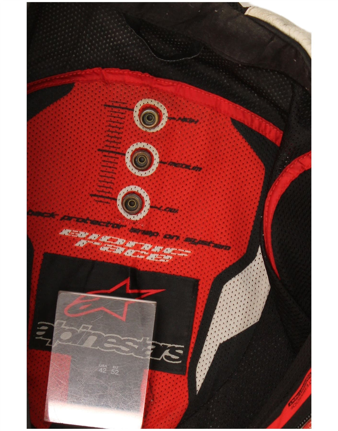 Jachetă Alpinestars Graphic Racer pentru bărbați Mărimea 52, mare, albă, bloc de culoare