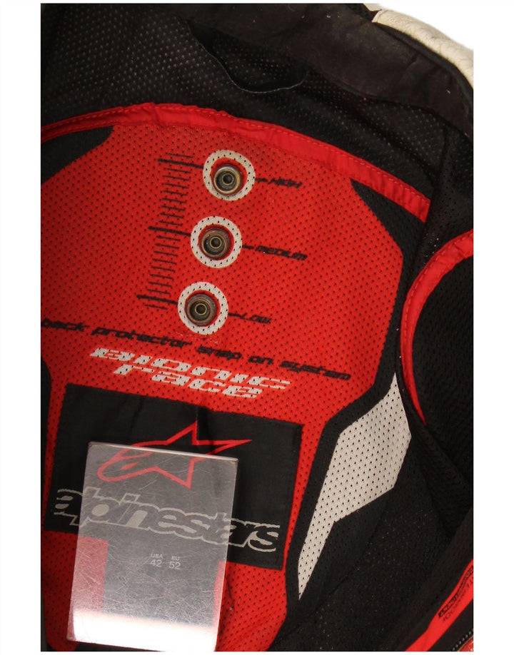 Jachetă Alpinestars Graphic Racer pentru bărbați Mărimea 52, mare, albă, bloc de culoare