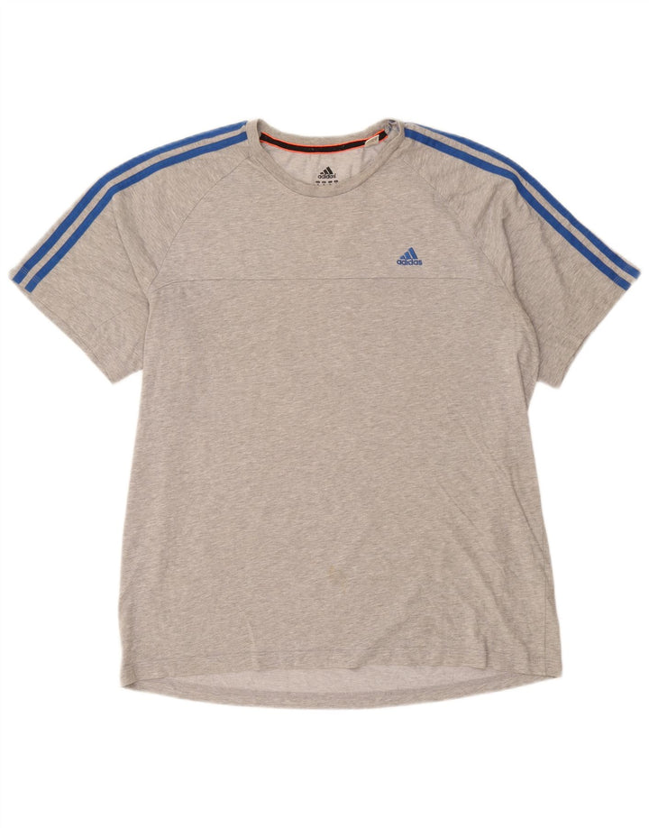 Tricou Adidas Climalite pentru bărbați Top XL, bumbac cu pete gri