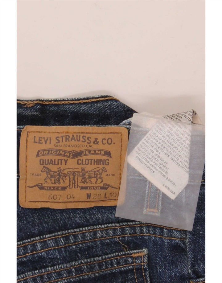 Blugi drepti pentru bărbați Levi's 607 W28 L30 Bumbac albastru
