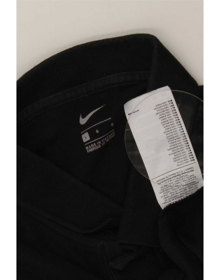 Tricou polo Nike pentru bărbați, mare, negru, bumbac