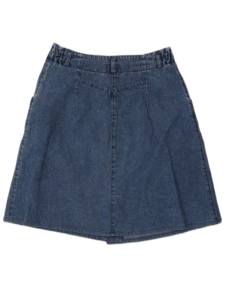 Fusta de blugi vintage pentru femei IT 44 Medium W28 Bumbac albastru