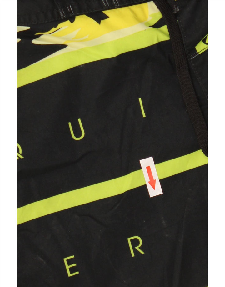 Pantaloni scurți de înot grafic Quiksilver pentru bărbați, poliester cu dungi mari, negre