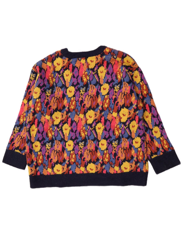 Pulover pentru damă Zara cu gât de barcă UK 14 Medium Multicolor Floral