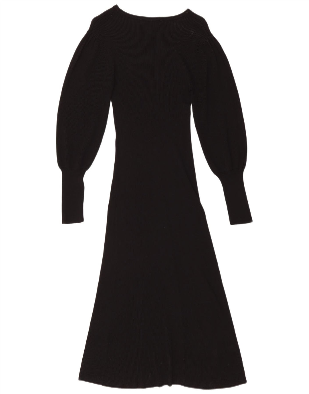 Rochie maxi cu maneci lungi ZARA pentru femei UK 12 Medium Black Viscose