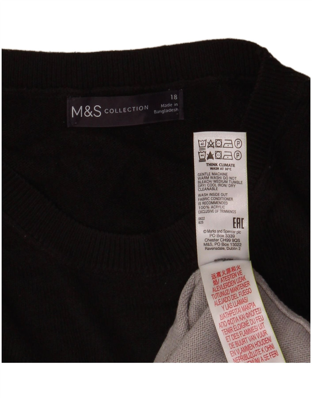 Pulover pentru femei Marks & Spencer cu decolteu triplu, UK 18 XL, multicolor