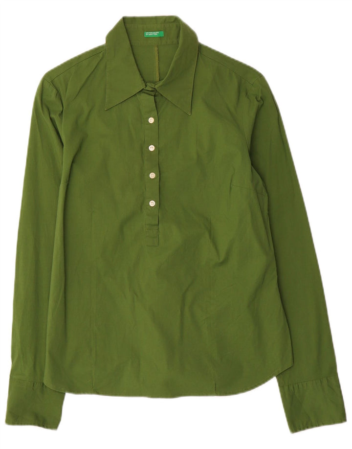 Pulover pentru femei Benetton UK 12 Bumbac verde mediu