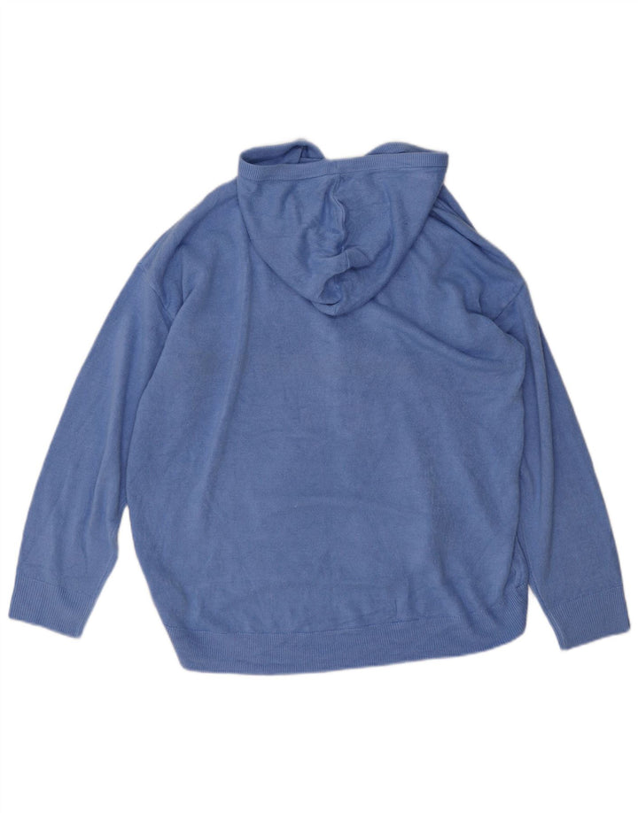 Pulover cardigan cu glugă pentru bărbați Marks & Spencer, mare, albastru acrilic