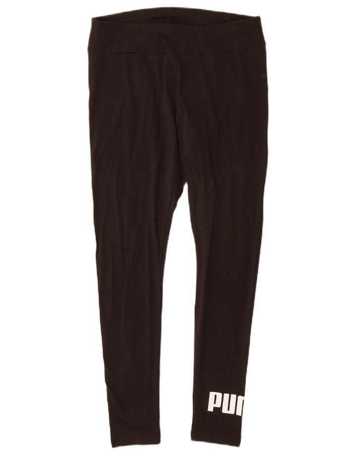 Leggings grafic PUMA pentru femei UK 12, bumbac mediu negru