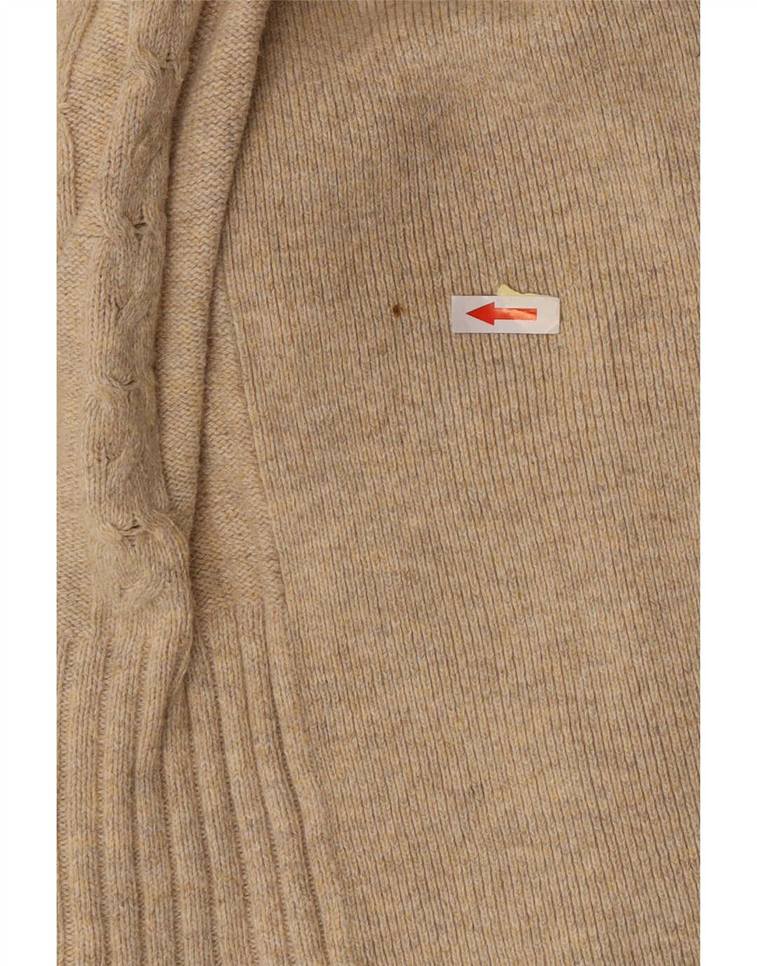 Pulover cardigan pentru femei Tommy Hilfiger UK 14 bumbac mediu bej