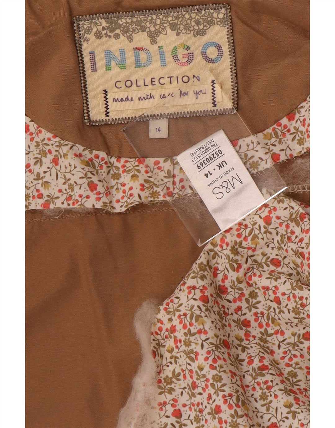Jachetă pentru femei Marks & Spencer Indigo cu glugă, UK 14, mare, bej