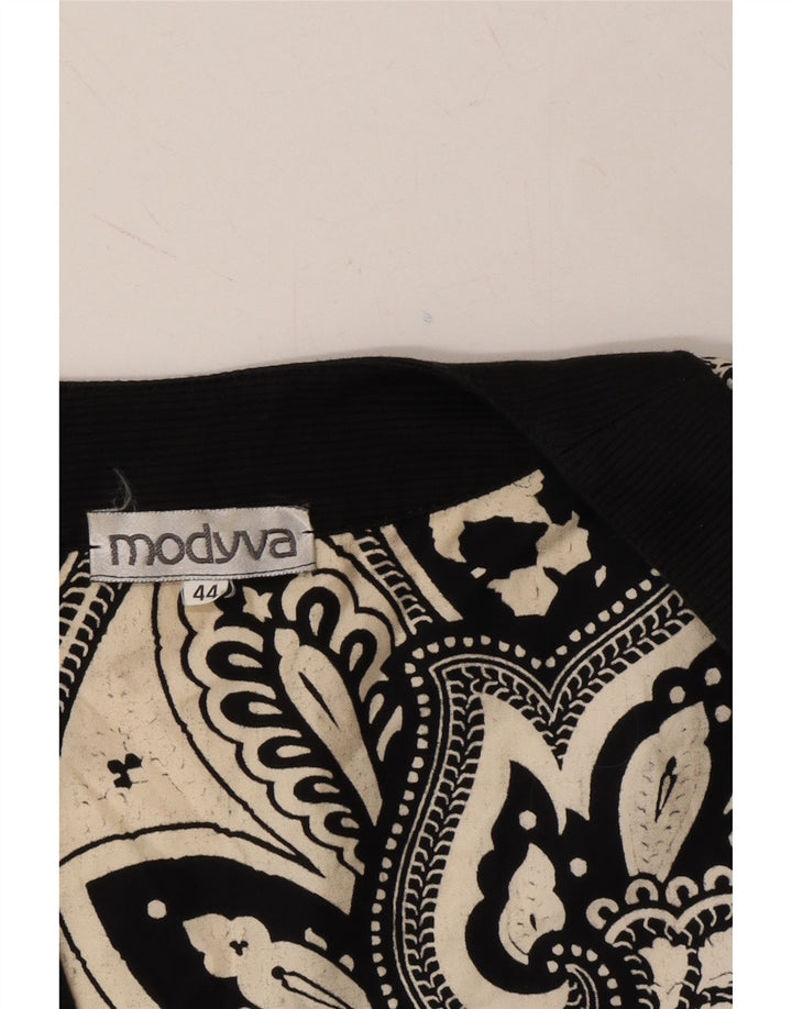 MODYVA Womens Bolero Top IT 44 Medium Black Paisley Vintage Modyva and Second-Hand Modyva from Messina Hembry 