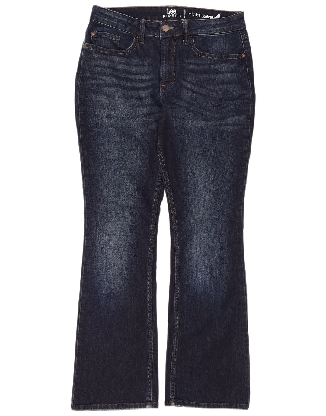 Blugi Lee pentru femei cu talie medie, cu talie medie US 8 Medium W30 L27, bumbac bleumarin