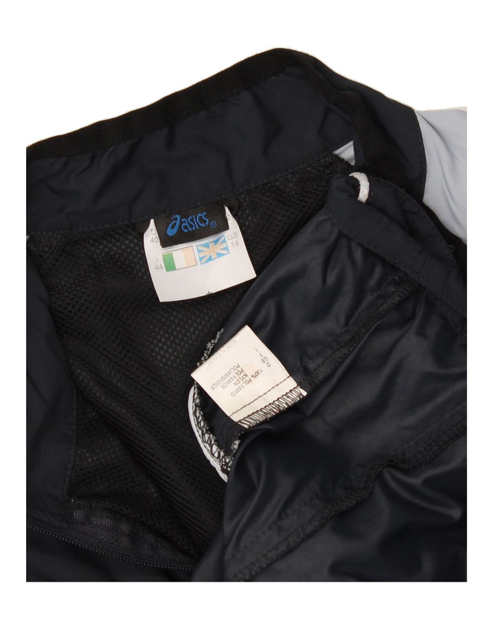ASICS Womens Rain Jacket UK  14 Medium Navy Blue Colourblock Polyamide Vintage Asics and Second-Hand Asics from Messina Hembry 